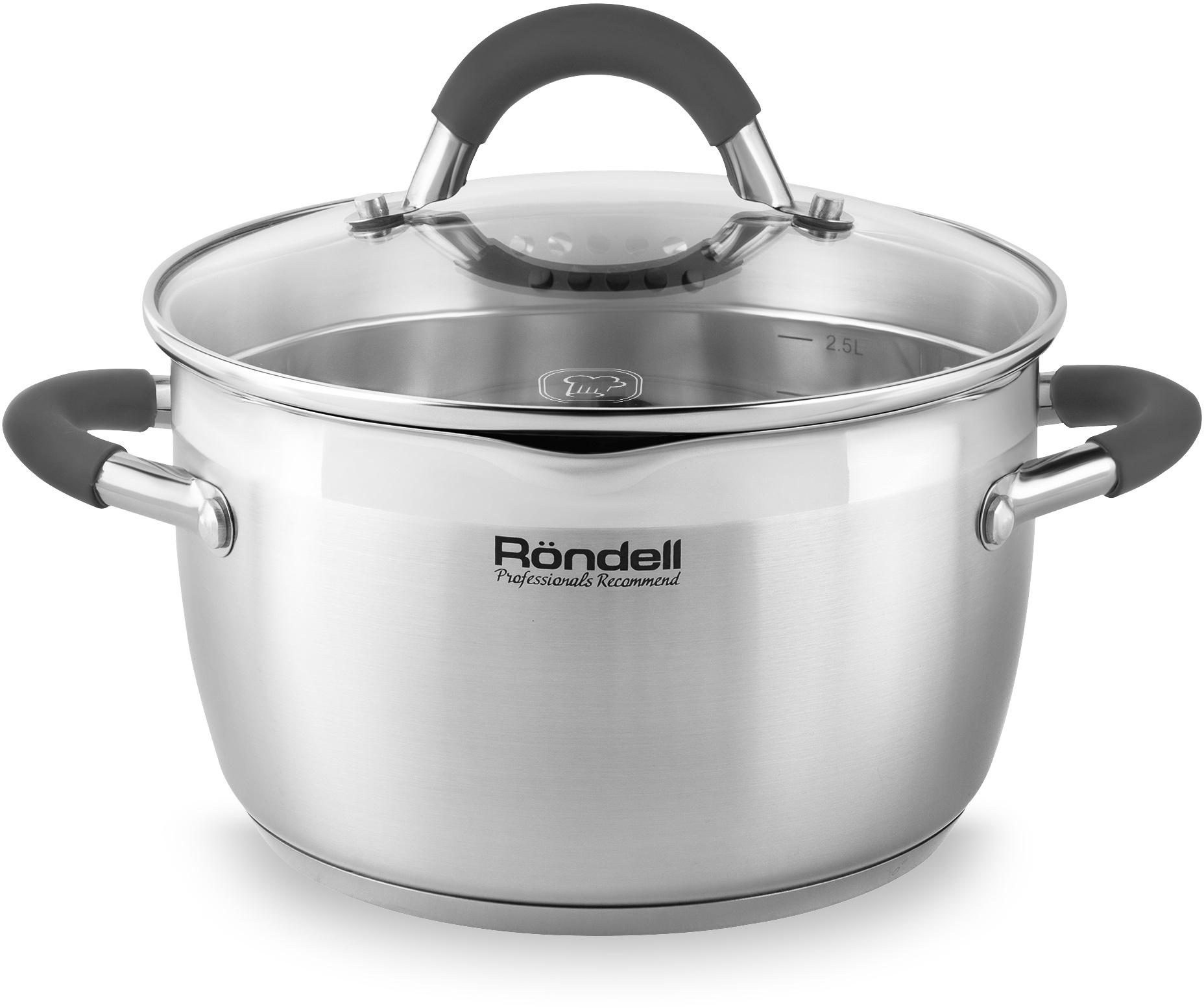 Кастрюля Rondell Flamme RDS-025 5.7л. d=24см (с крышкой) стальной