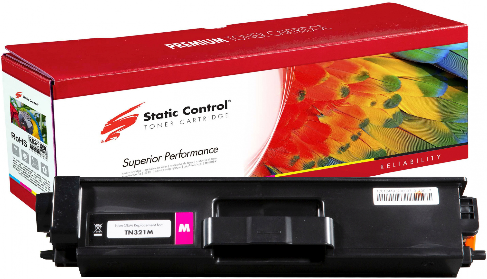 Картридж лазерный Static Control 002-13-R321M TN321M пурпурный (25000стр.) для Konica Minolta bizhub C224/C224e/C284/C28