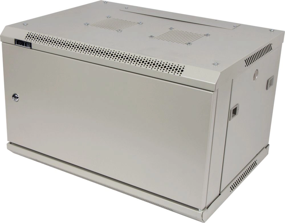 Шкаф коммутационный Lanmaster (TWT-CBWPM-27U-6X8-GY) настенный 27U 600x800мм пер.дв.металл задн.дв.спл.стал.лист 2 бок.пан. 60кг серый 56кг