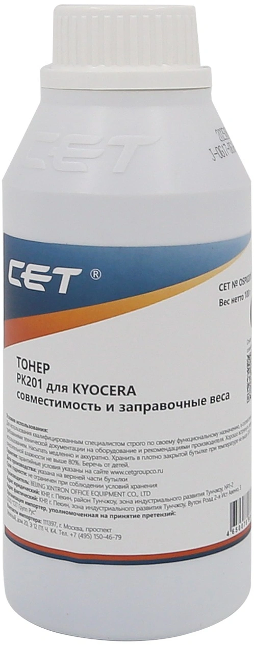 Тонер Cet PK201 OSP0201K-100 черный бутылка 100гр. для принтера Kyocera Ecosys P6030cdn/M6026cdn