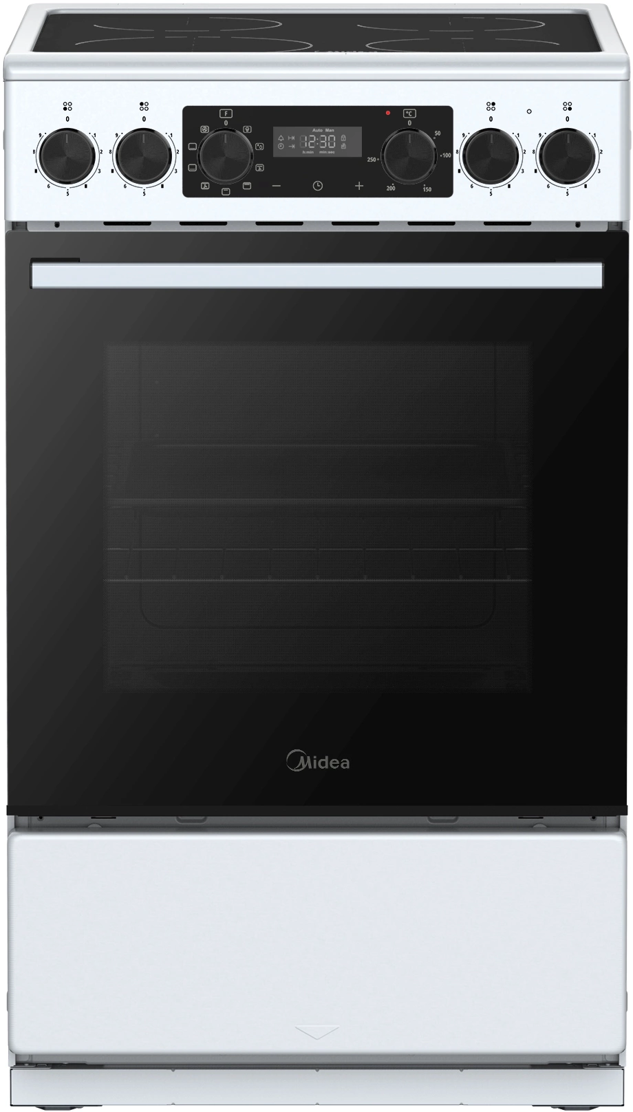 Плита Электрическая Midea MFO-D4E20T9E(WH) белый/черный стеклокерамика (без крышки)