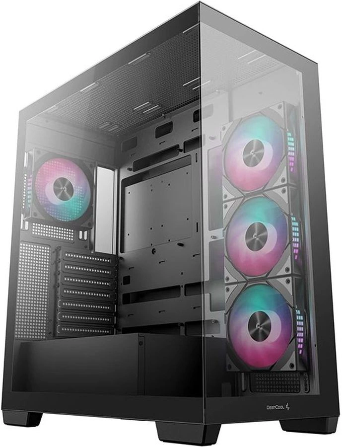 Корпус Deepcool CG580 4F черный без БП ATX 6x120mm 3x140mm 2xUSB3.0 audio bott PSU