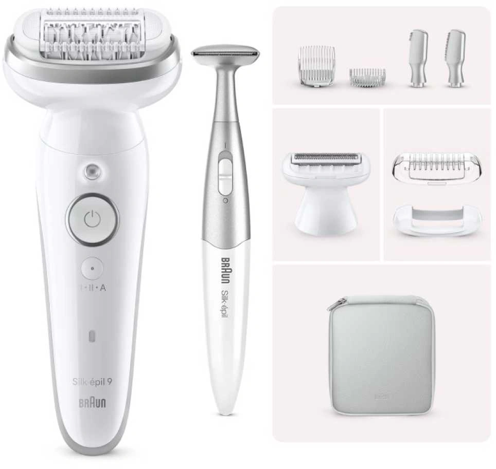 Эпилятор Braun SES9-241 SILV скор.:2 насад.:3 от аккум. серебристый