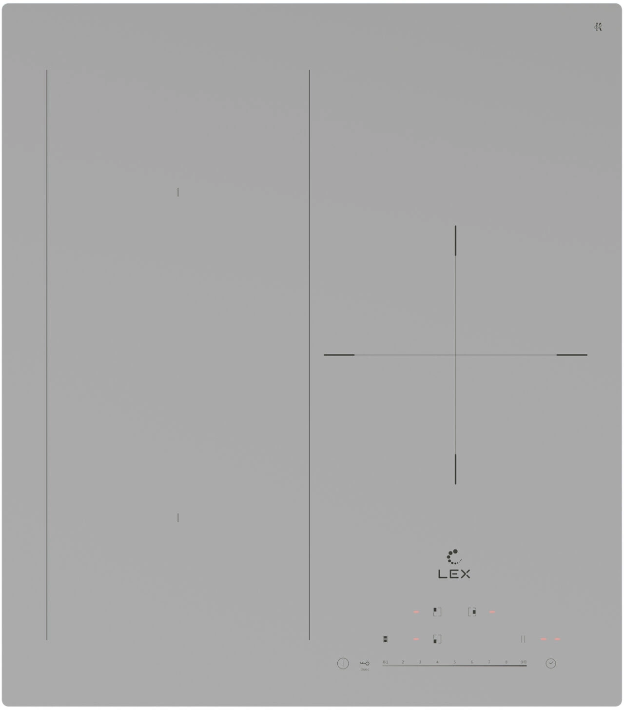 Индукционная варочная поверхность Lex EVI 431A GR серый