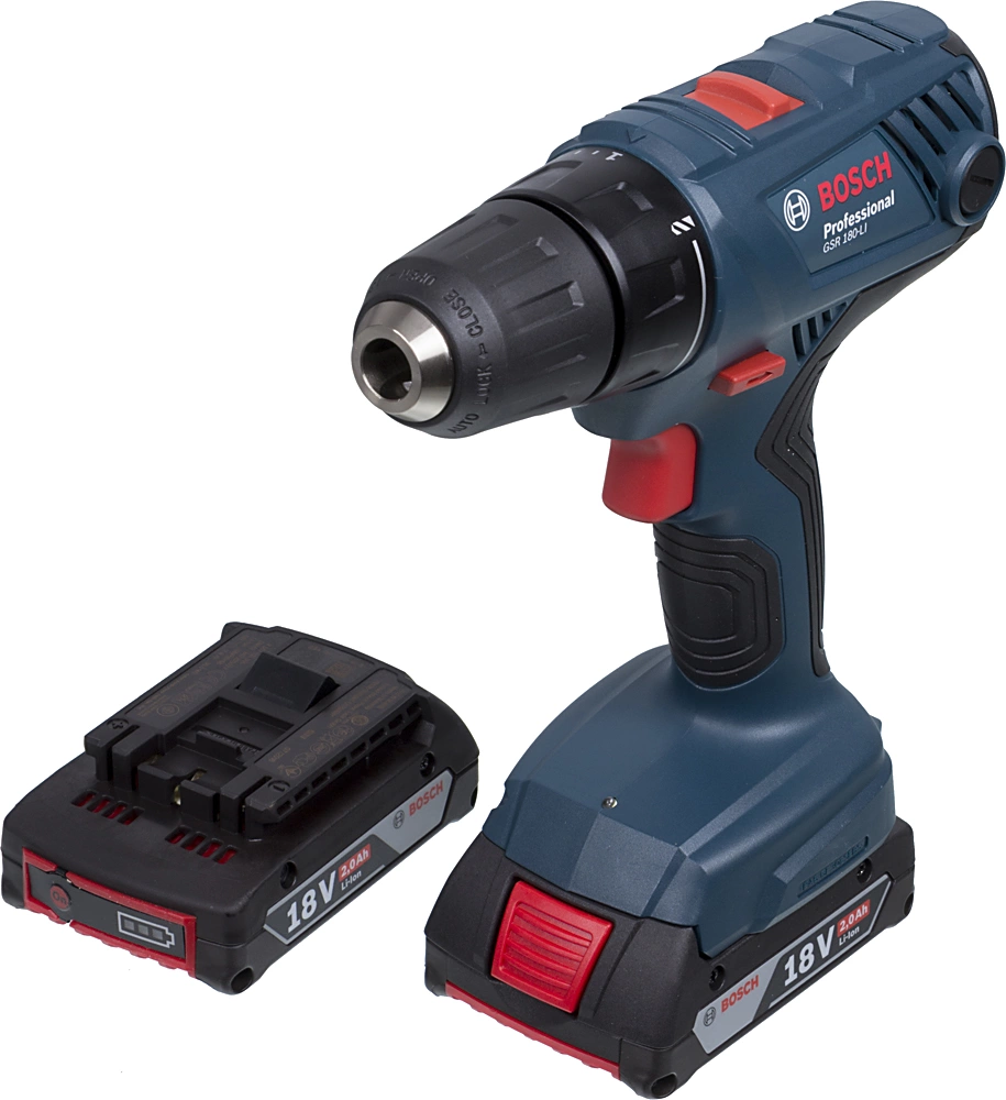 Дрель-шуруповерт Bosch GSR 180-LI аккум. патрон:быстрозажимной (кейс в комплекте) (06019F8123)