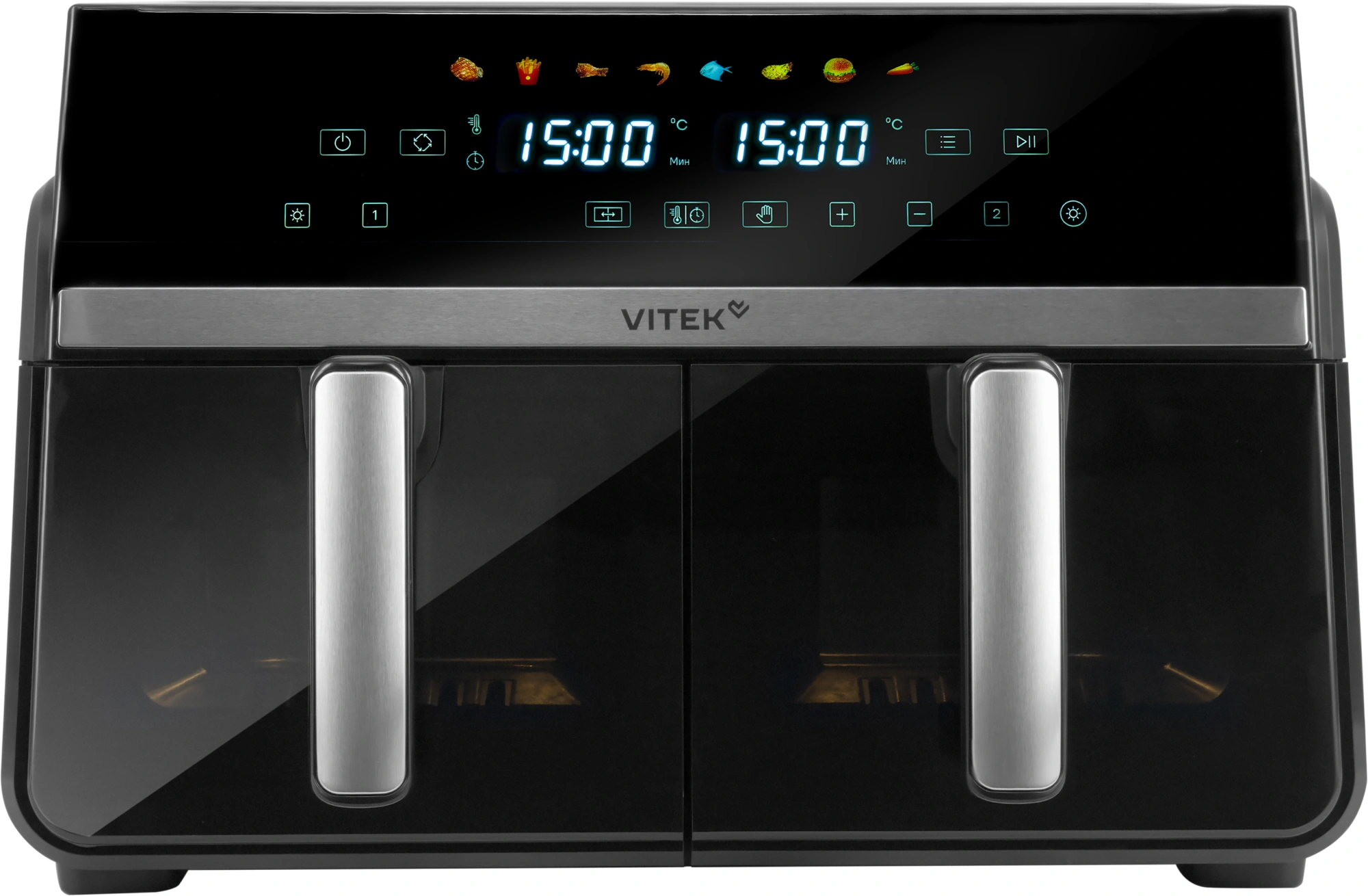 Аэрогриль Vitek VT-AF1001 10л 2200Вт черный/серебристый