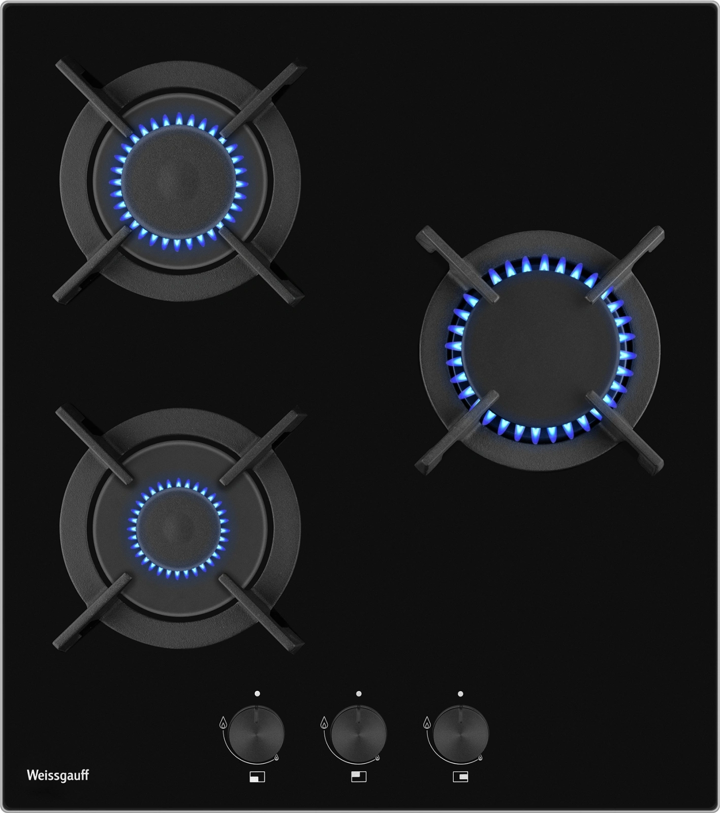 Газовая варочная поверхность Weissgauff HG 453 BGV черный