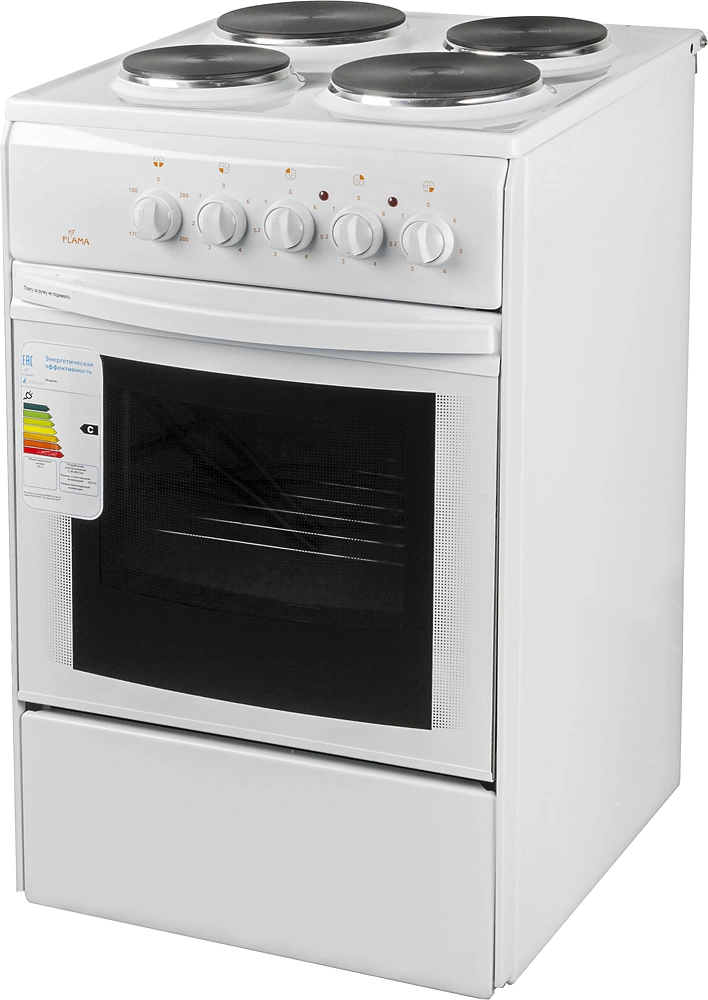 Плита Электрическая Flama AE 1406 W белый эмаль