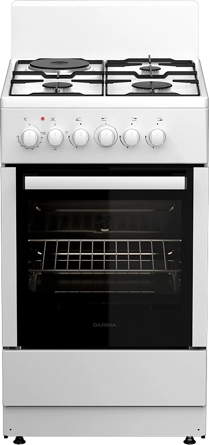 Плита Комбинированная Darina 1E КМ 241 321 W белый (без крышки) реш.сталь