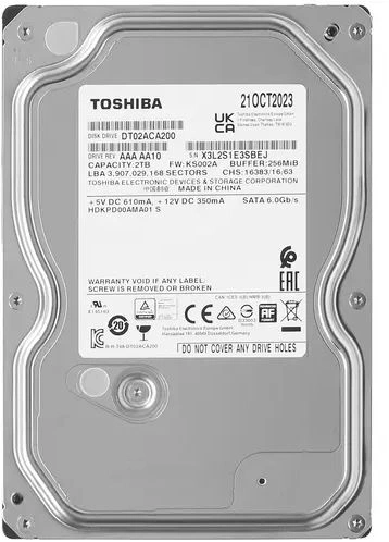 Жесткий диск Toshiba SATA-III 2TB DT02ACA200 Notebook/Desktop (7200rpm) 256Mb 3.5"