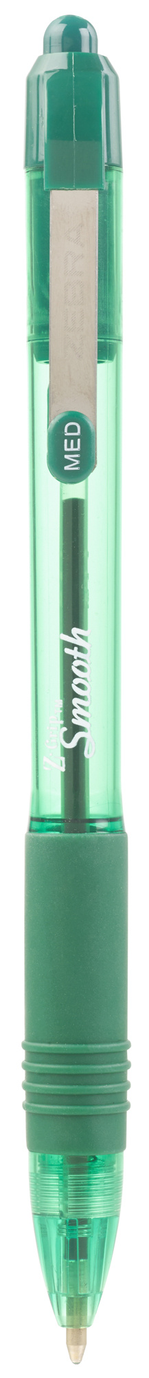 Ручка шариков. автоматическая Zebra Z-grip Smooth (22564) зеленый d=1мм зел. черн. резин. манжета