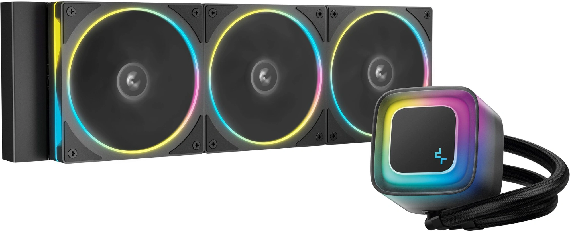 Система водяного охлаждения Deepcool LE360 Pro ARGB Soc-AM5/AM4/1200/1700/1851 черный 4-pin 19-33dB Al 300W 1817gr Ret (R-LE360PRO-BKAMMC-G-1)