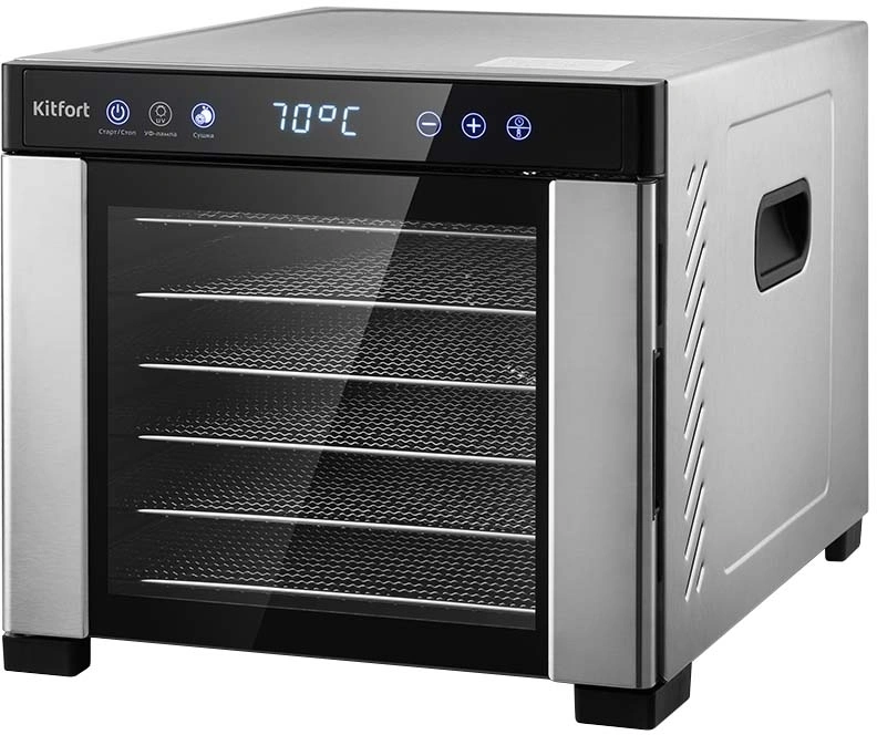 Сушка для фруктов и овощей Kitfort KT-1916 6под. 650Вт черный