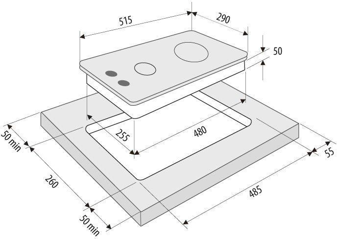 Газовая варочная поверхность Krona Calore 30 черный