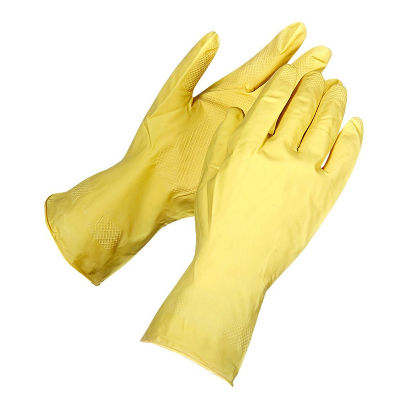Перчатки латексные XL (упак.:1 пара) желтый