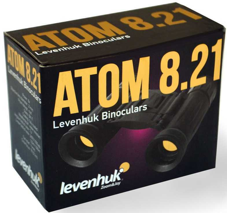 Бинокль Levenhuk 8-8x 21мм Atom 8x21 черный (67675)