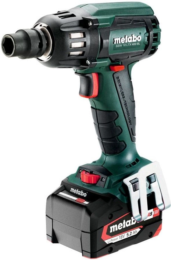 Гайковерт Metabo SSW 18 LTX 400 BL аккум. патрон:квад.1/2" (кейс в комплекте) (602205650)