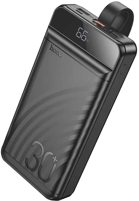 Мобильный аккумулятор Hoco J123B Element 30000mAh QC3.0/PD3.0 22.5W 5A 3xUSB-A/USB-C черный (12081)