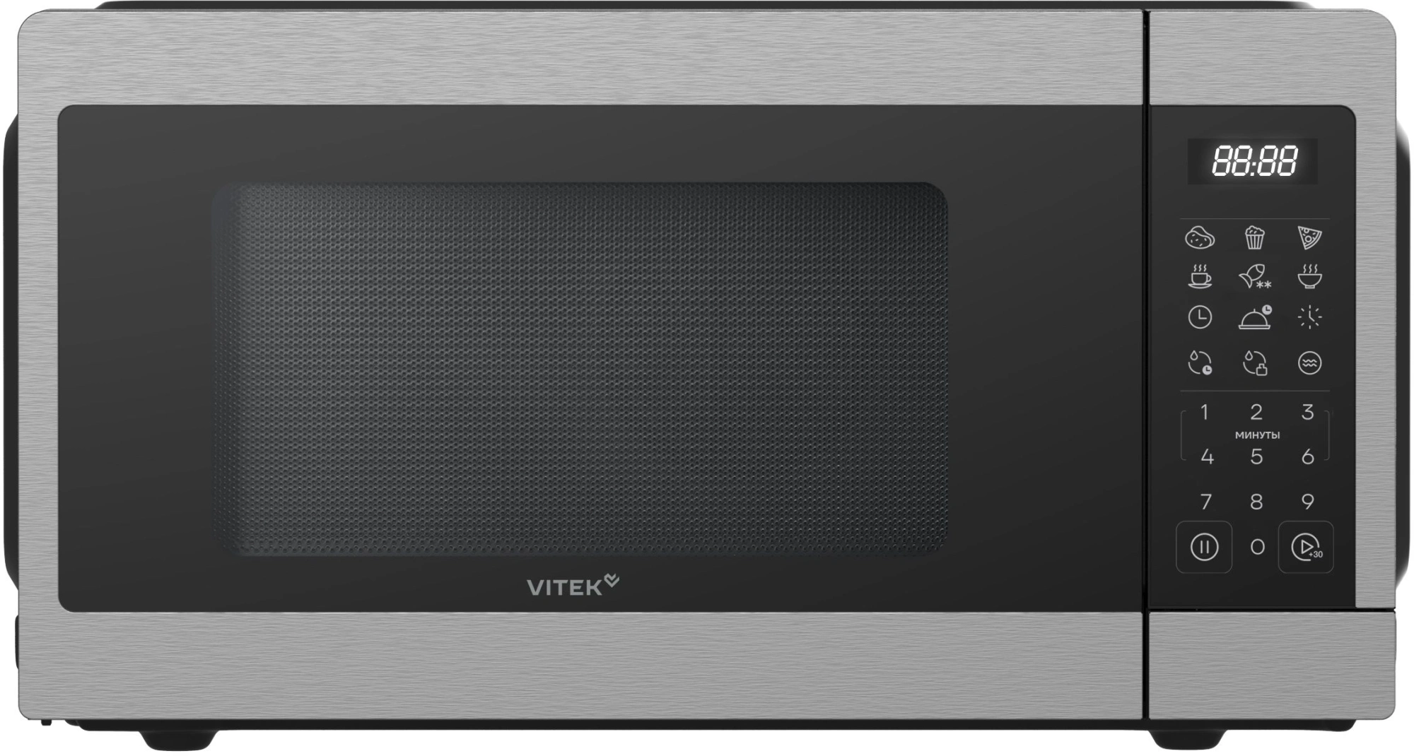 Микроволновая Печь Vitek VT-MW1023 23л. 900Вт серебристый/нержавеющая сталь