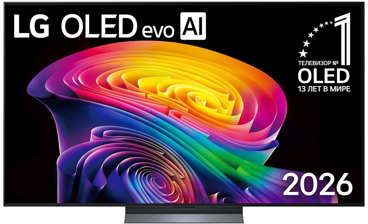 Телевизор OLED LG 65" OLED65C6RLA.ARU черный/серебристый 4K Ultra HD 120Hz DVB-T DVB-T2 DVB-C DVB-S2 USB WiFi Smart TV (RUS)