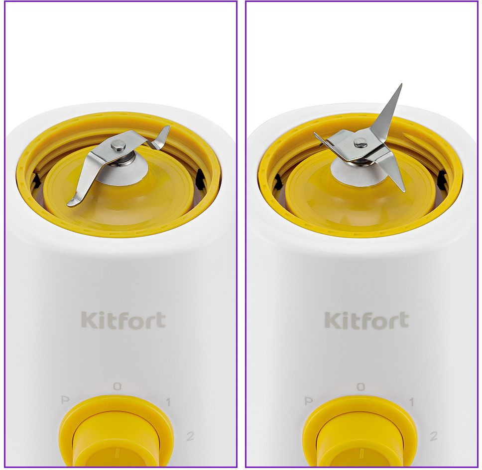 Блендер стационарный Kitfort КТ-3055-2 300Вт белый/желтый