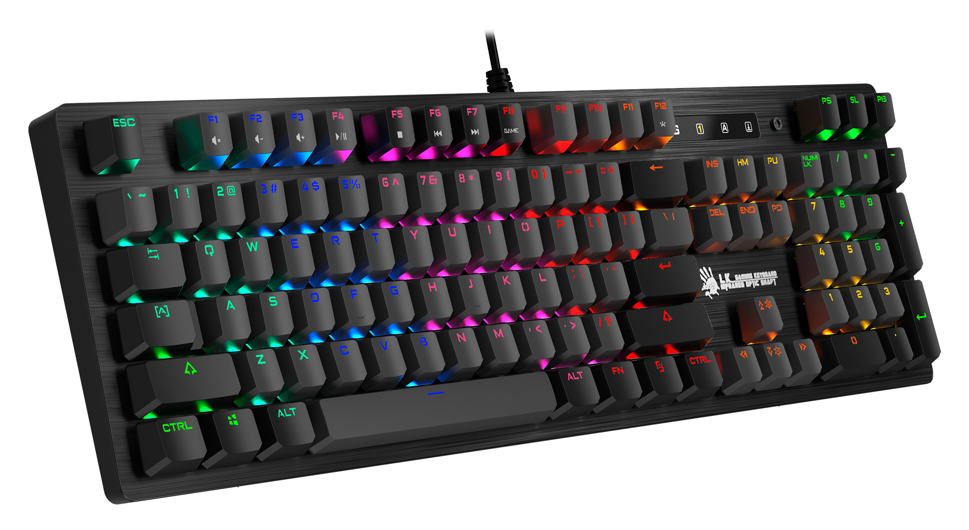Клавиатура A4Tech Bloody B820R Dual Color механическая черный/серый USB for gamer LED (B820R GREY (BLUE SWITCH))