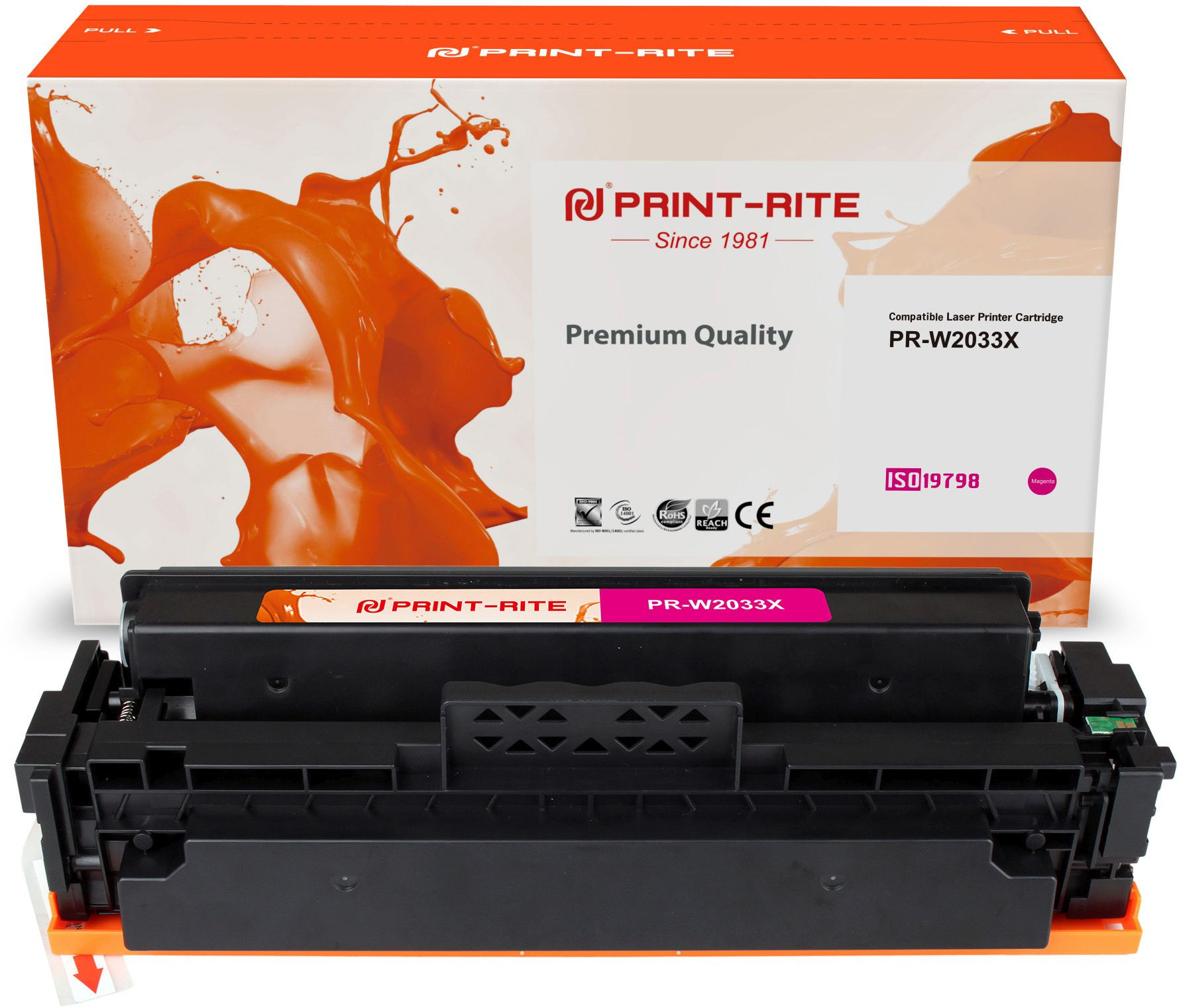 Картридж лазерный Print-Rite TFHBKVMPU1J PR-W2033X W2033X пурпурный (6000стр.) для HP Color LaserJet M454nw/dn/dw/, MFP M479dw/fdn/fdw