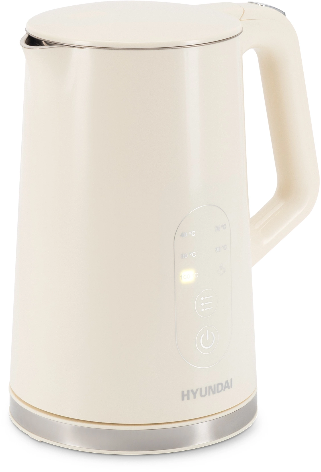 Чайник электрический Hyundai HYK-S3605 1.7л. 2200Вт кремовый корпус: металл
