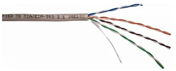 Кабель информационный Lanmaster TWT-5EUTP-XS/100 кат.5E UTP 4 пары 24AWG PVC внутренний 100м серый