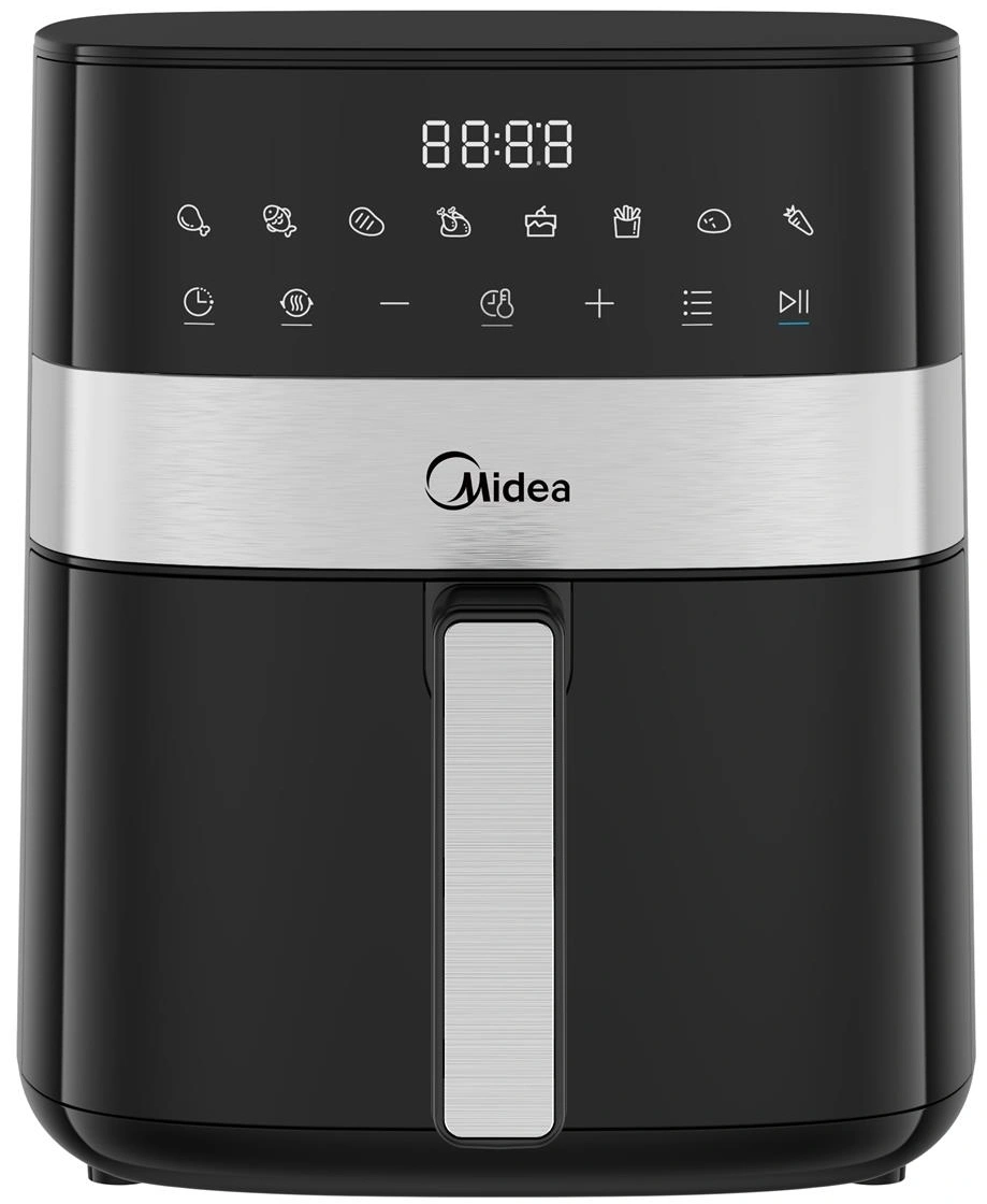 Аэрогриль Midea MAF-CN65E(WB) 6л 1700Вт черный/серебристый
