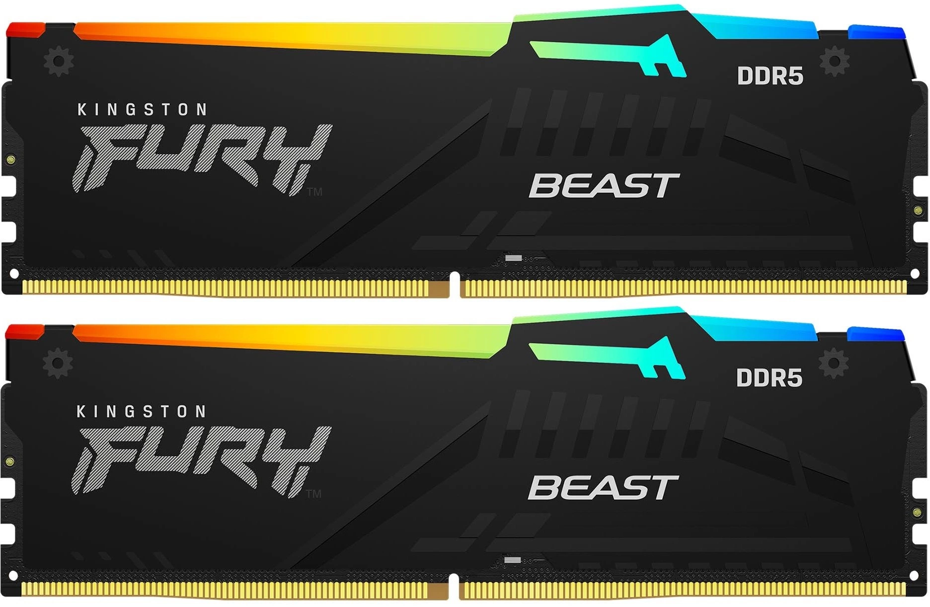 Память DDR5 2x16GB 5600MHz Kingston KF556C36BBEAK2-32 Fury Beast Expo RGB RTL Gaming PC5-44800 CL36 DIMM 288-pin 1.25В kit single rank с радиатором Ret