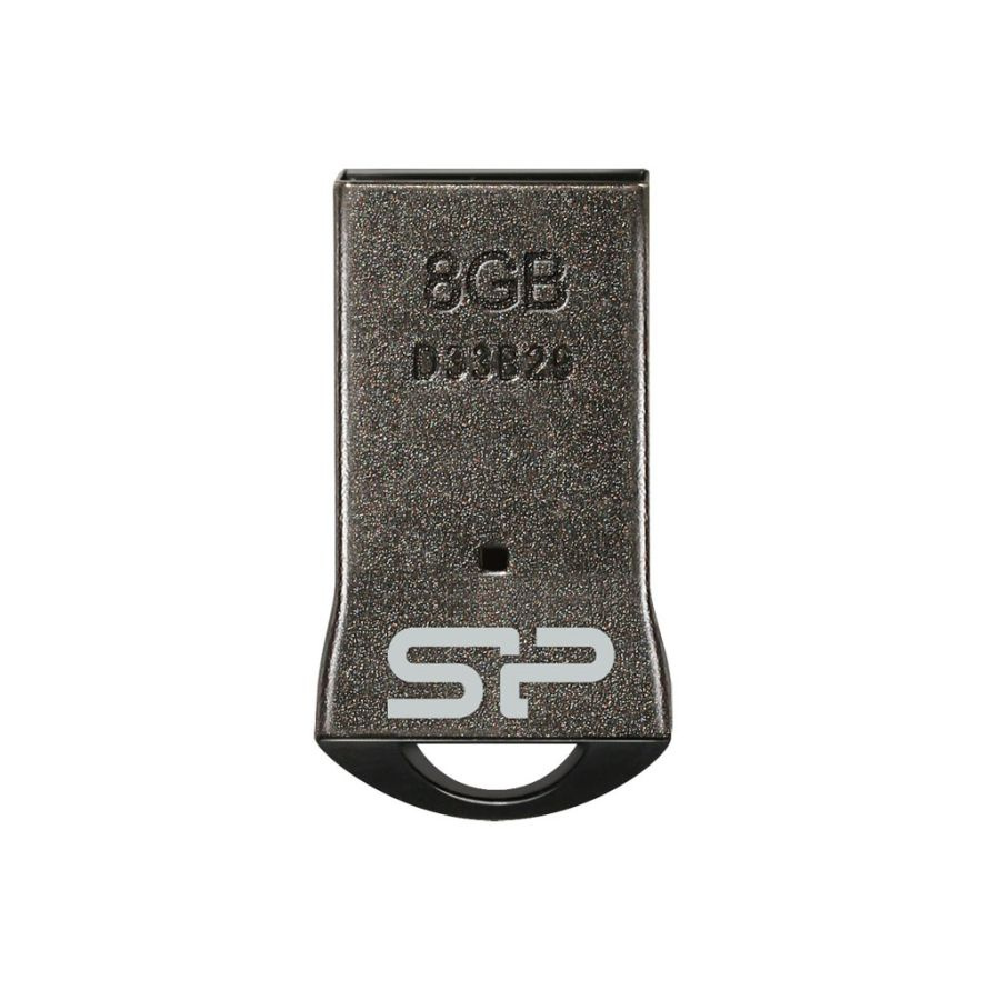 Флеш Диск Silicon Power 8GB Touch T01 SP008GBUF2T01V1K USB2.0 черный/серебристый