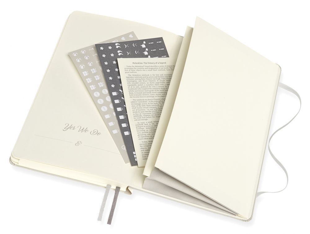 Блокнот Moleskine PASSION WEDDING PASWEDD Large 130х210мм 400стр. подар.кор. светло-серый