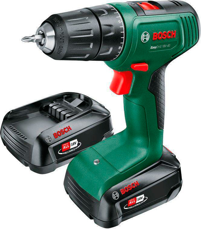 Дрель-шуруповерт Bosch Easydrill 18V-40 1200Вт аккум. патрон:быстрозажимной (кейс в комплекте) (06039D8002)