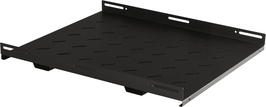Полка стационарная Lanmaster TWT-CBB-S4-12/100 1U нагр.:100кг. 852мм черный