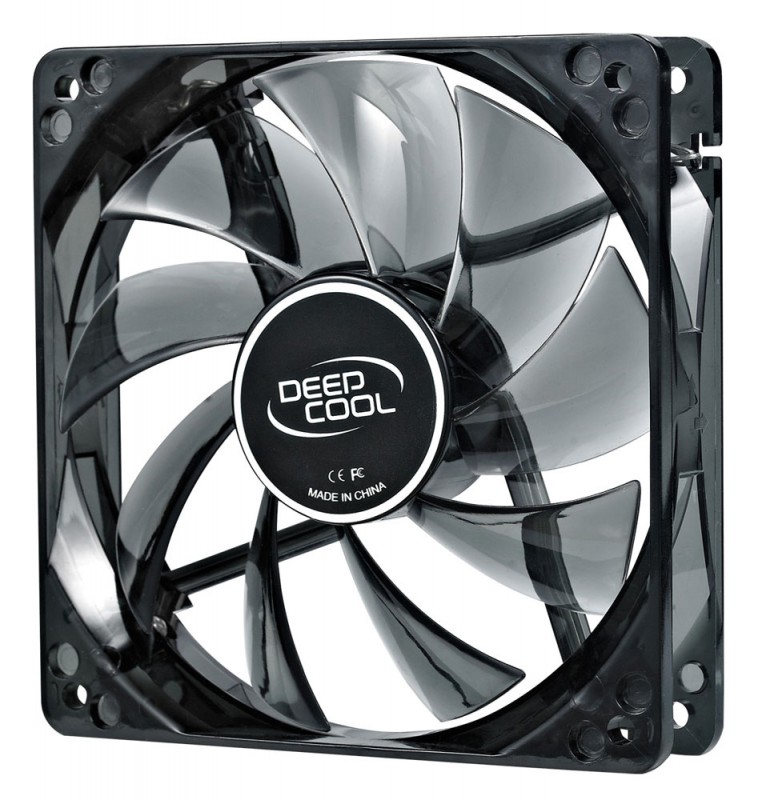 Вентилятор для корпуса Deepcool Wind Blade 120 LED 120х120x25 черный 3-pin 4-pin (Molex) 26дБ (DP-FLED-WB120) Ret