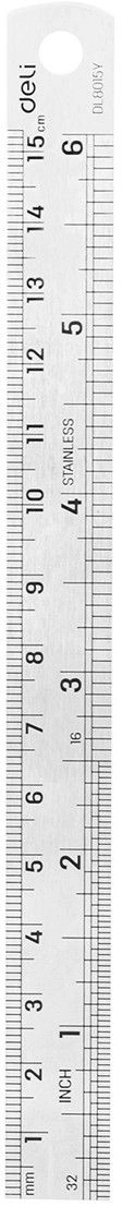Линейка Deli DL8015Y измерительная дл.15см