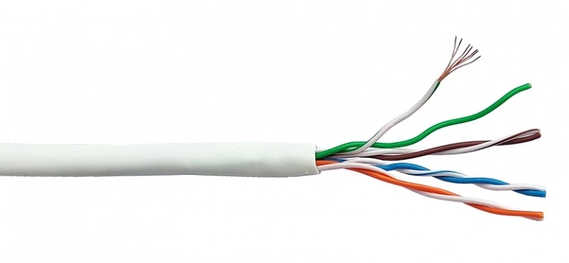 Кабель информационный Lanmaster LAN-5EUTP-LSZH-WH кат.5E UTP 4 пары 24AWG LSZH внутренний 305м белый