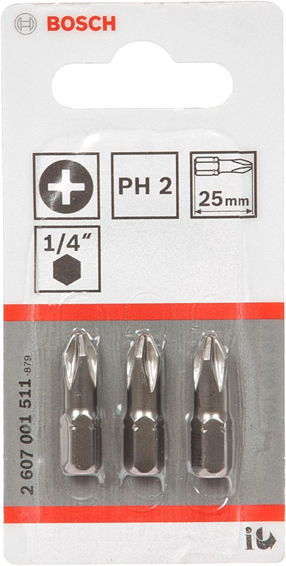 Набор бит Bosch Extra-Hart (2607001511) (3пред.) для шуруповертов
