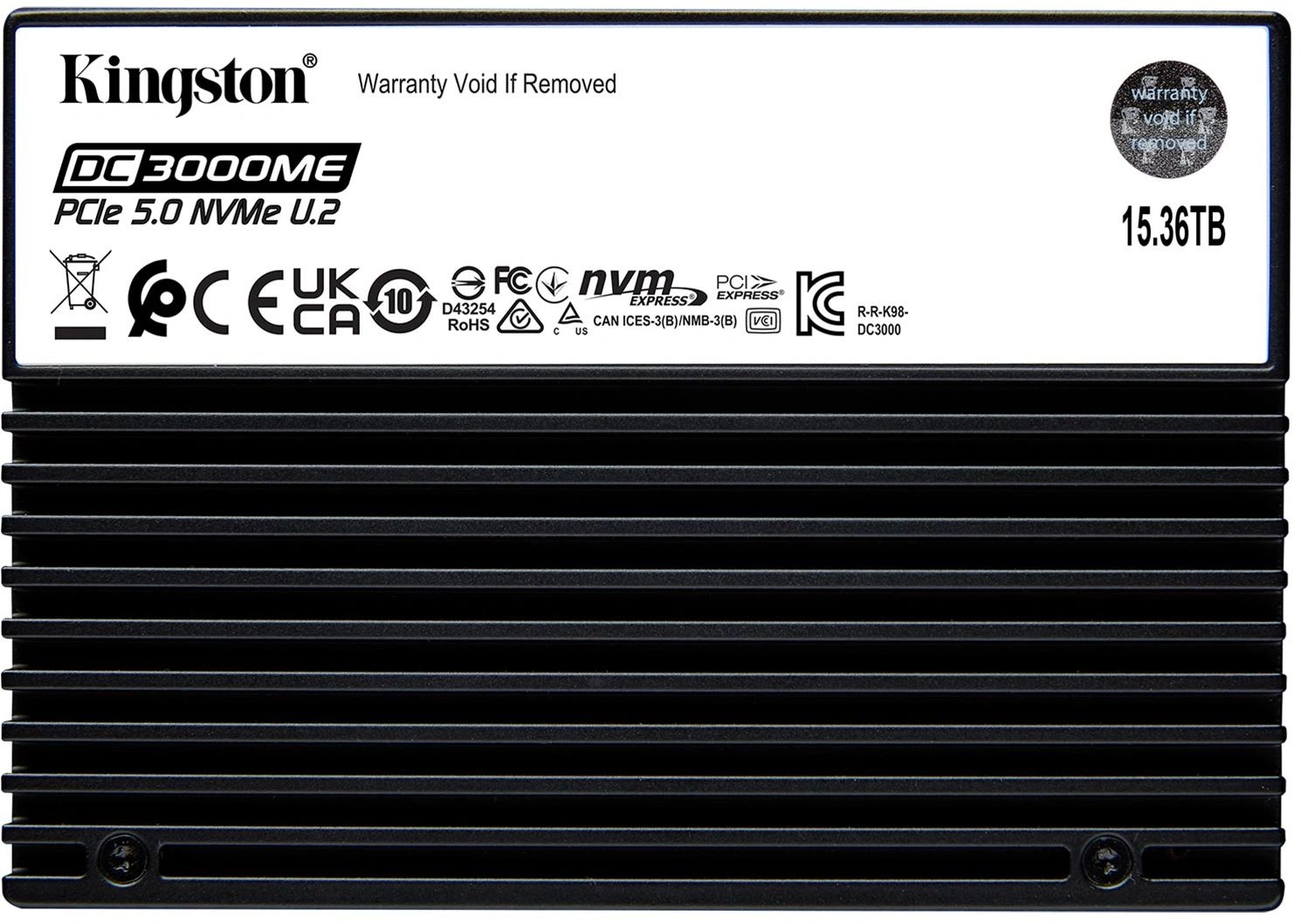 Накопитель SSD Kingston PCIe 5.0 x4 15.36TB SEDC3000ME/15T3 SEDC3000ME 1 DWPD