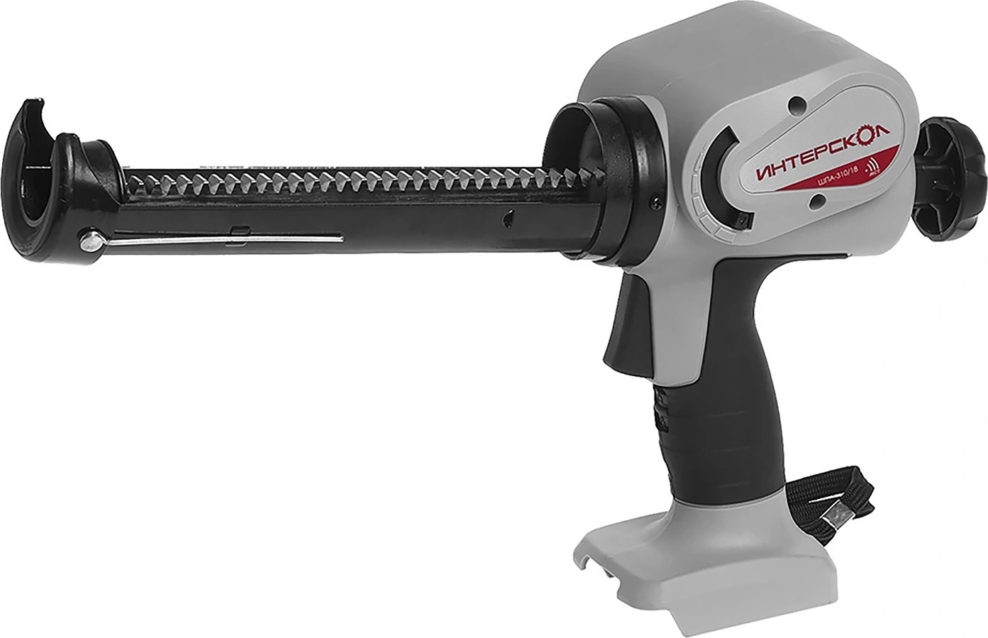 Пистолет для герметика Интерскол ШПА-310/18 аккумуляторный полузакрытый для герметиков серый/черный (647.1.0.70)