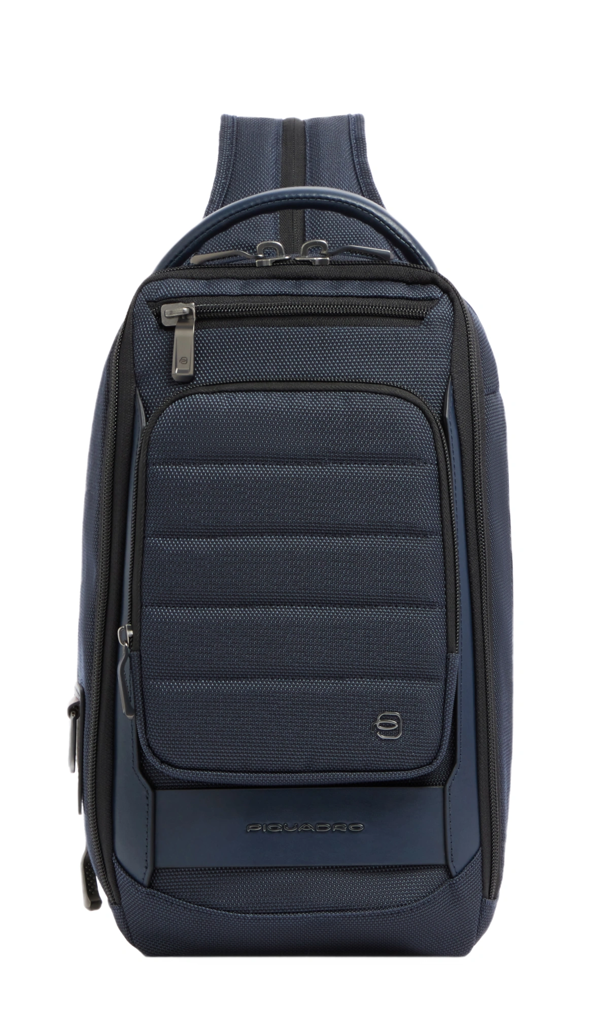 Рюкзак слинг мужской Piquadro Oberon CA7277W150/BLU синий нейлон/натур.кожа
