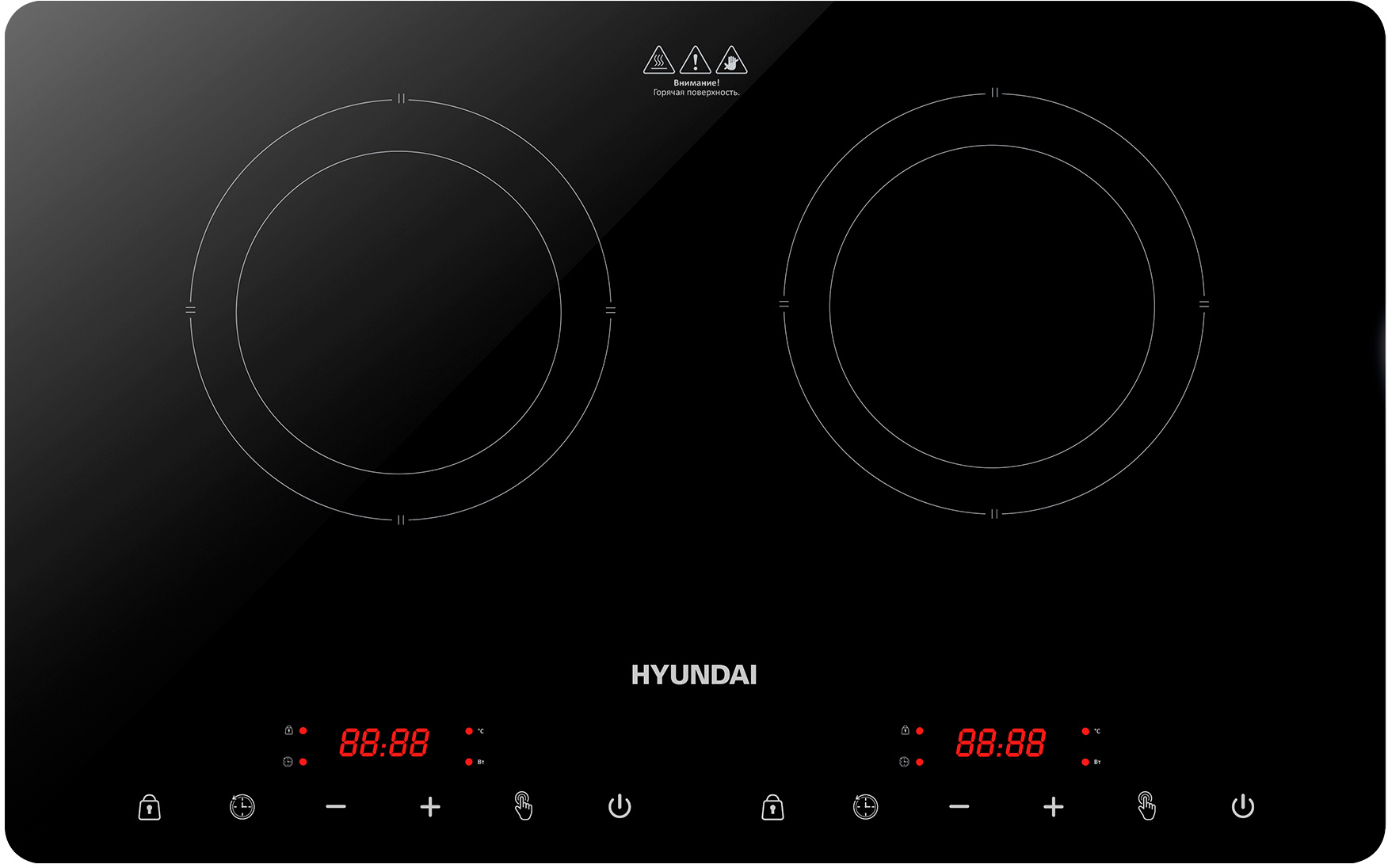 Плита Индукционная Hyundai HYC-0109 черный стеклокерамика (настольная)