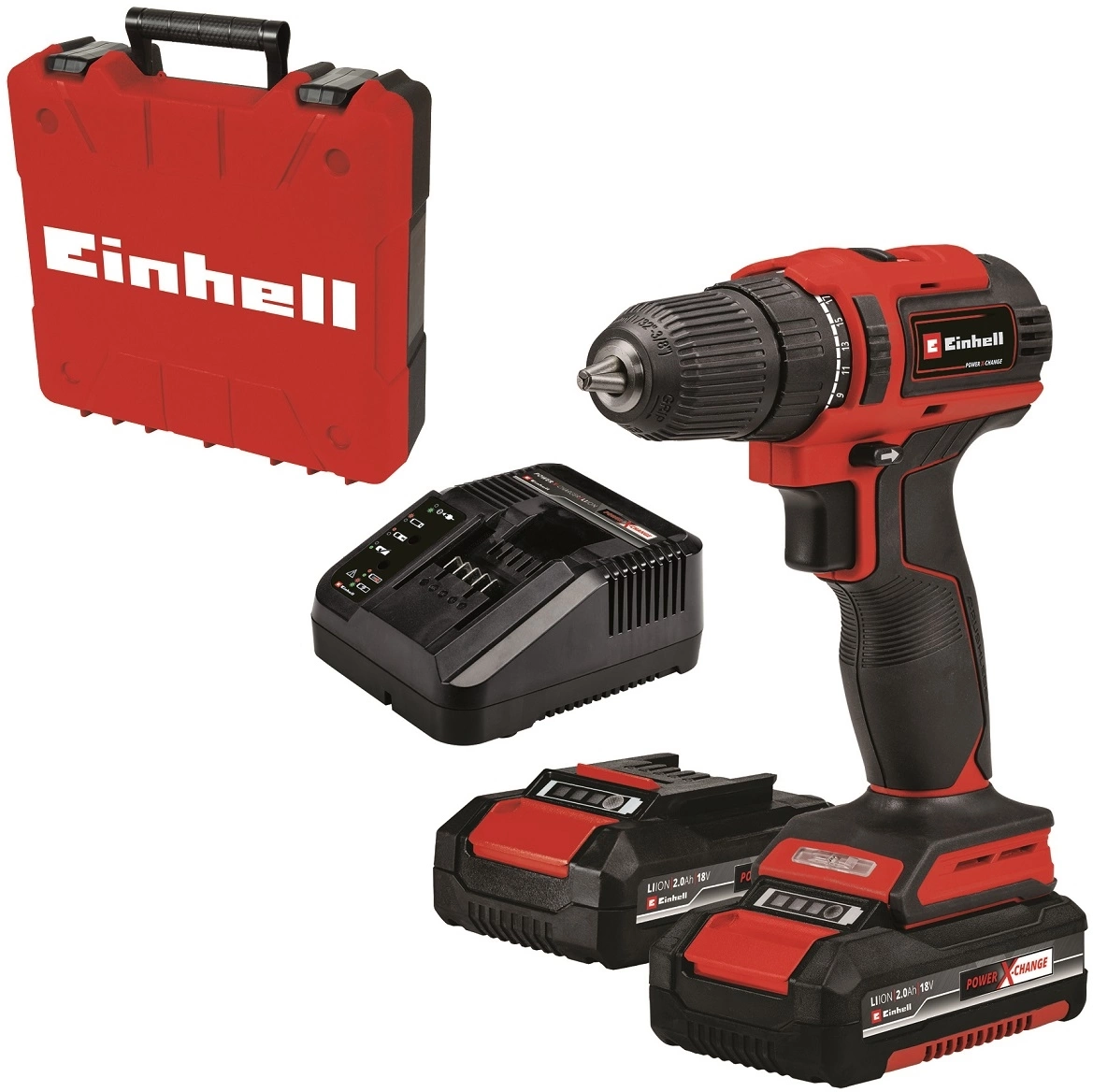 Дрель-шуруповерт Einhell PXC TE-CD 18/40 Li BL аккум. патрон:быстрозажимной (кейс в комплекте) (4513995)