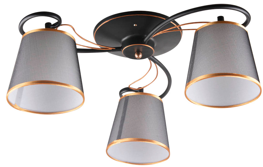 Люстра Hiper Nataly H055-3 потолоч. черный/золотистый