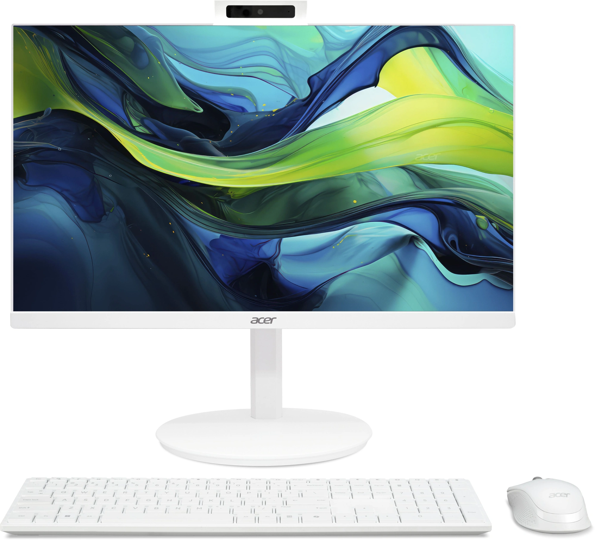 Моноблок Acer Aspire C24-1YE13U5UNH 23.8" Full HD i5 1334U (1.3) 16Gb SSD512Gb Iris Xe CR Eshell GbitEth WiFi BT 90W клавиатура мышь Cam белый 1920x1080