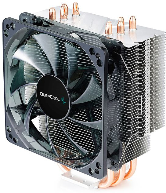 Устройство охлаждения(кулер) Deepcool Gammaxx 400 Blue Basic одноцветная Soc-AM5/AM4/1200/1700/1851 черный 4-pin 18-30dB Al+Cu 130W 640gr Ret (DP-MCH4-GMX400P-BL)