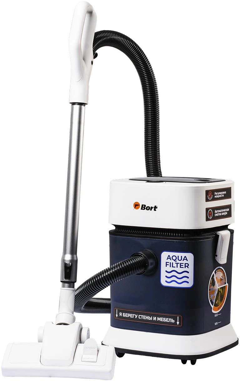 Строительный пылесос Bort BSS-1130 1000Вт (уборка: сухая/сбор воды) белый