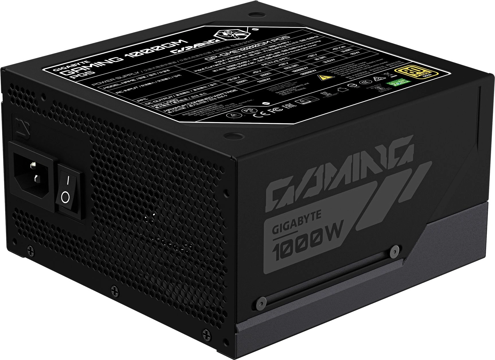 Блок питания Gigabyte ATX 1000W GP-GME1000GM PG5 80+ gold (20+4pin) APFC 135mm fan 8xSATA Cab Manag RTL