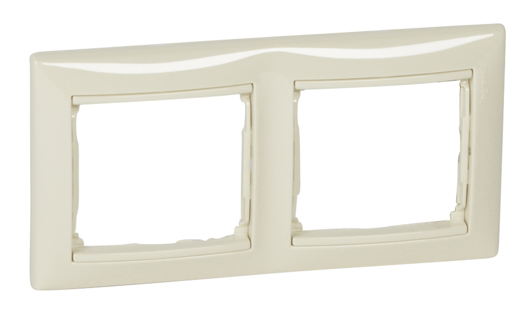 Рамка Legrand Valena 774352 лицевая 2x горизонтальный монтаж поликарбонат слоновая кость